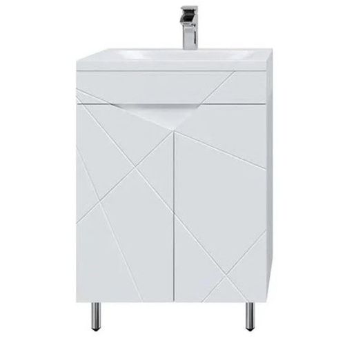 Тумба для ванны AGATA АТ60-424 Грань 60 напольная 2 двери с раковиной Люнокс 60