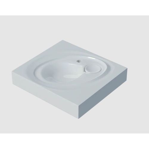 Раковина Perla 55 литьевой мрамор  600*110*545 мм