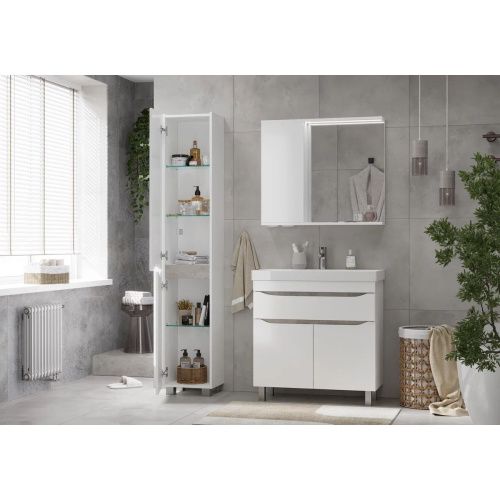 Тумба для ванны напольная Lake 60 tnLAKE60.2D.1Y-01 2 двери, 1 ящик с раковиной Lake 60