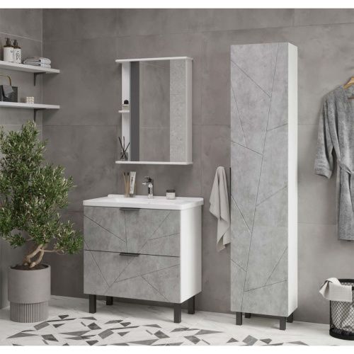 Пенал для ванны напольный Twing 40 Бетон pnTWG40-02