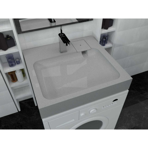 Раковина Стандарт 60 5227600-6 Серый с кронштейном и мыльницей 600х599х85 мм