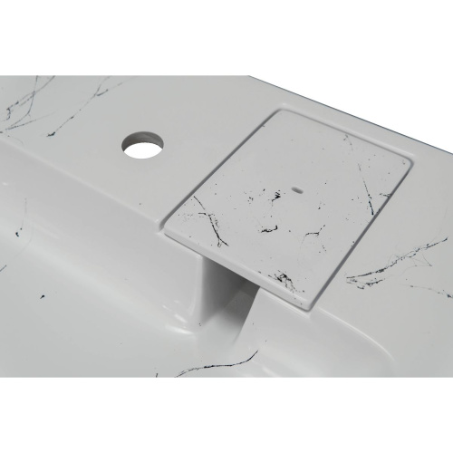 Раковина Стандарт 60 5227600-1 Белый мрамор с кронштейном и мыльницей 600х599х85 мм
