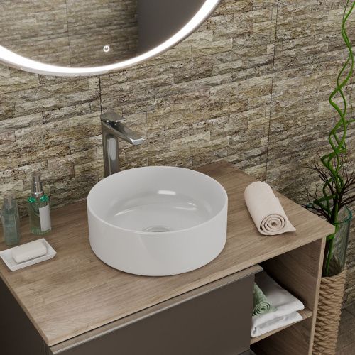 Раковина накладная D&K Matrix DT1391516, 355*355*120 мм, белый