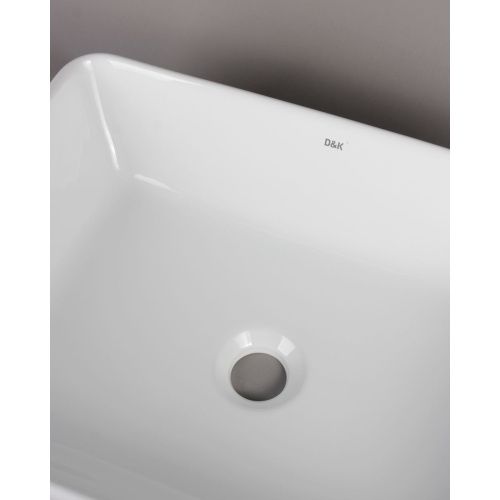 Раковина накладная D&K Berlin DT1430216, 475*370*140 мм, белый