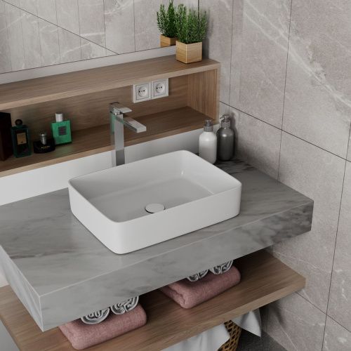 Раковина накладная D&K Berlin DT1430216, 475*370*140 мм, белый