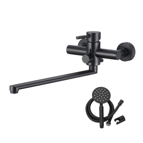 Смеситель для ванны OLIVE’S BALEAR 13221BLB с длинным изливом Черный из нержавеющей стали (10)