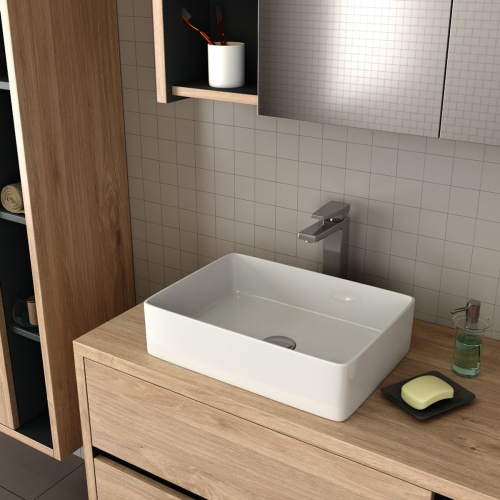 Раковина накладная D&K Berlin DT1431216, 470*360*110 мм, белый