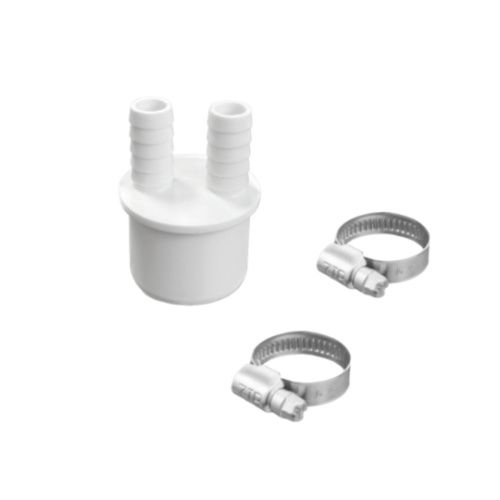 Набор Переходник- адаптер 14/50 для промывки фильтров и слива горячей, холодной воды с червячным хомутом 12х22