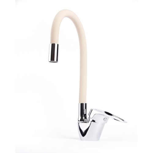 Смеситель Fmark для кухонной мойки с гибким БЕЖЕВЫЙ изливом FM4104-12