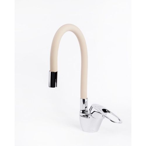 Смеситель Fmark для кухонной мойки с гибким БЕЖЕВЫЙ изливом FM4104-12