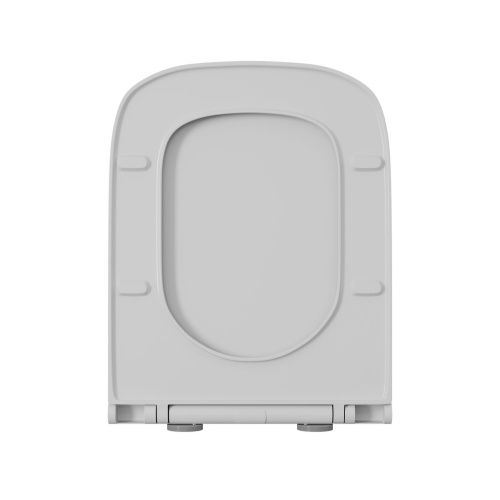 Унитаз подвесной безободковый D&K Quadro DT1516016, 530*360*365 мм, сиденье микролифт, белый
