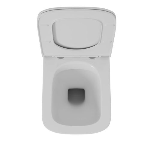 Унитаз подвесной безободковый D&K Quadro DT1516016, 530*360*365 мм, сиденье микролифт, белый