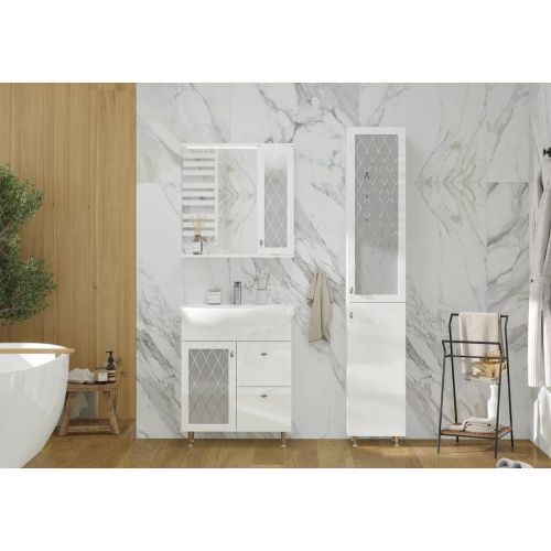 Шкаф зеркальный Milena 70 zsMLN70.R-01 Правый белый встроенная подсветка