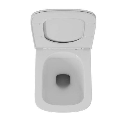 Унитаз подвесной безободковый D&K Berlin DT1436016, 490*340*350 мм, сиденье микролифт, белый