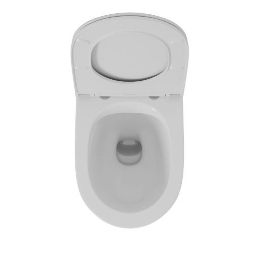 Унитаз подвесной безободковый D&K Matrix DT1396016, 490*370*360 мм, сиденье микролифт, белый
