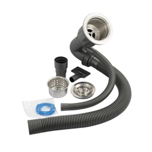 Мойка для кухни врезная FABIA PROFI 68453 сатин из нержавеющей стали, 68*45 см с сифоном, коландером