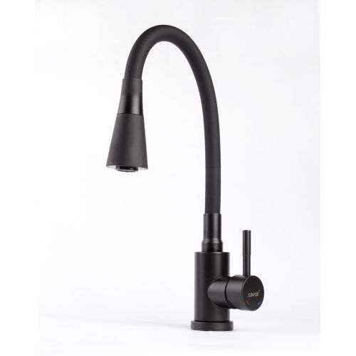 Смеситель Savol S-3002HM для кухонной мойки, черный