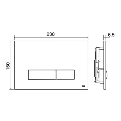 Кнопка механическая двойная Glam OLIpure, пластик, черный OLI 139187 (120PLUS/74/EXPERT/QUADRO/OLIpure)