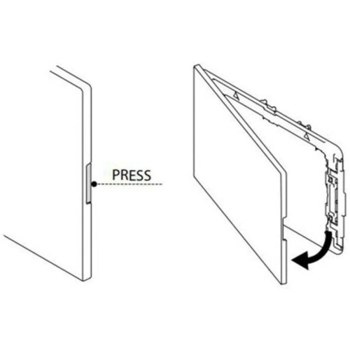 Кнопка механическая двойная Narrow OLIpure, пластик,  черный soft touch OLI 152942