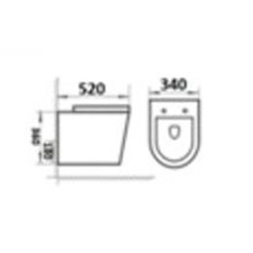 Унитаз подвесной Deep Lake DL-T08 безободковый