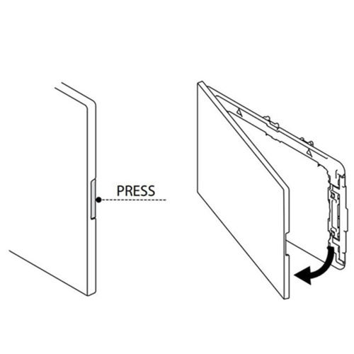 Кнопка механическая двойная Globe пластик, серый, soft-touch OLI 152953 (120PLUS/74/EXPERT/QUADRO)