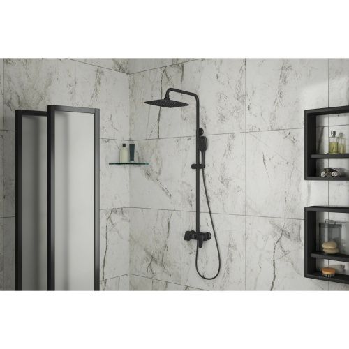 Душевая система с изливом RUSH Nevis NE1735-40Black Черный