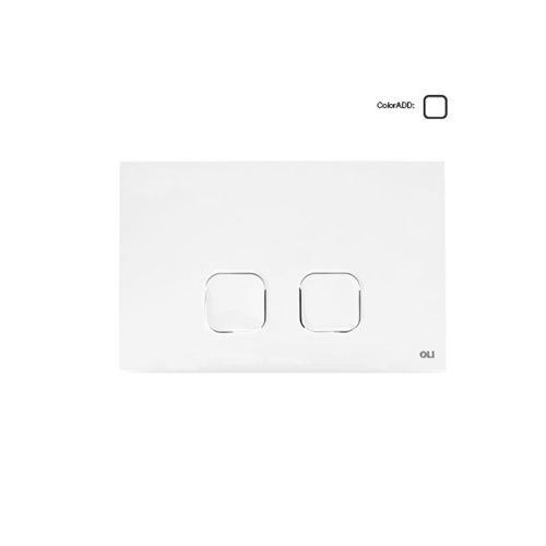 Кнопка механическая двойная PLAIN, пластик, белый OLI 070826