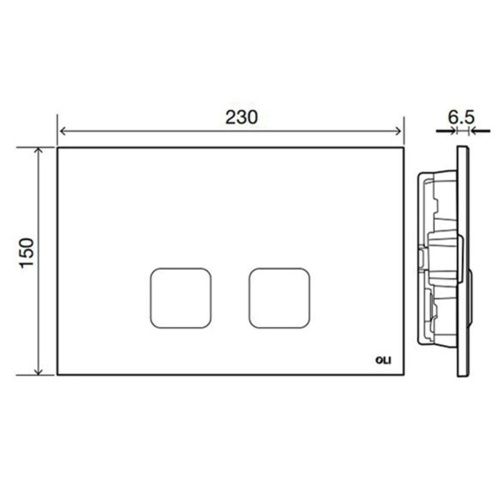 Кнопка механическая двойная PLAIN, пластик, белый OLI 070826
