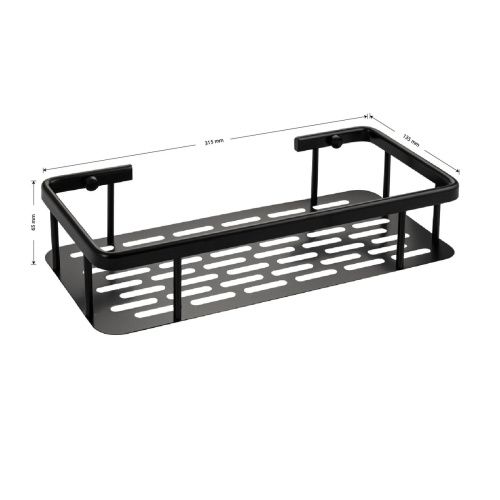 Полка TITAN 76066 с креплением к стене черный