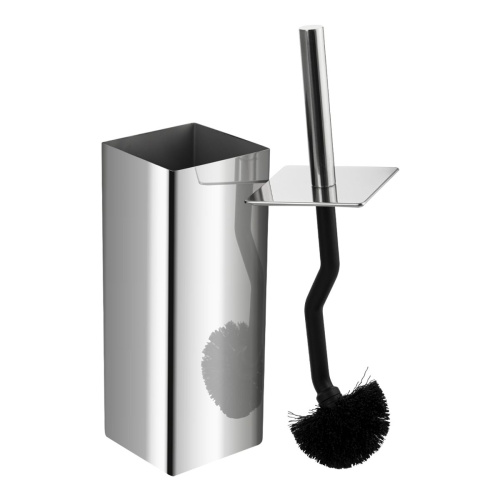 Ёрш для унитаза Санакс 1037 напольный с изогнутым основанием из нержавеющей стали