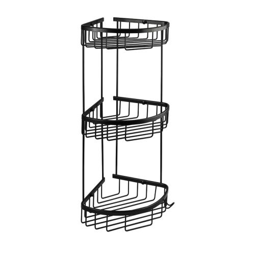 Полка овальная TITAN 76062 тройная с креплением к стене черный