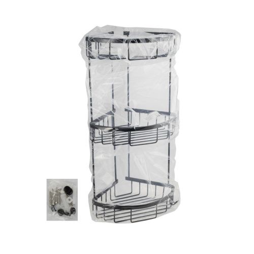 Полка овальная TITAN 76062 тройная с креплением к стене черный