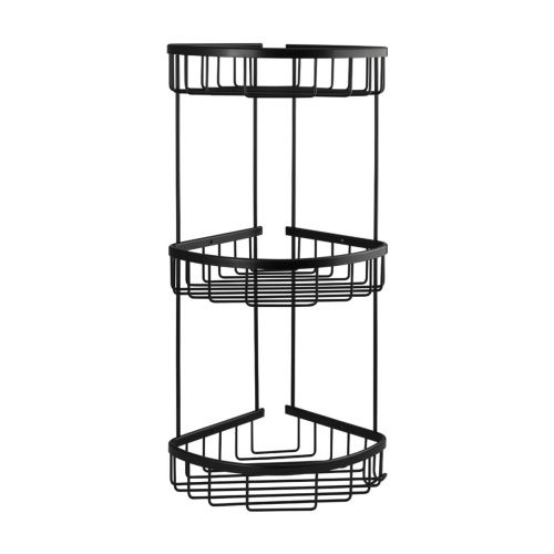 Полка овальная TITAN 76062 тройная с креплением к стене черный