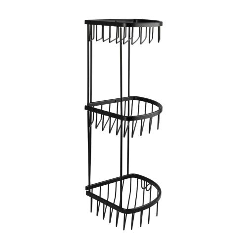 Полка овальная TITAN 76062 тройная с креплением к стене черный