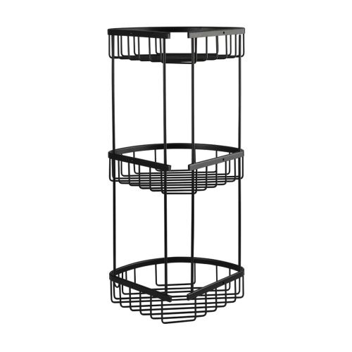 Полка овальная TITAN 76062 тройная с креплением к стене черный