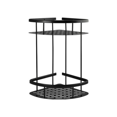 Полка овальная TITAN 76069 двойная с креплением к стене черный