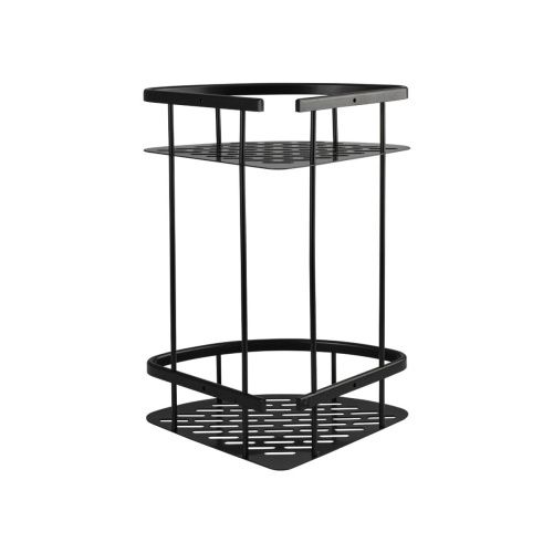 Полка овальная TITAN 76069 двойная с креплением к стене черный