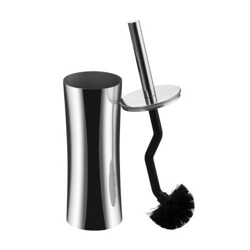 Ёрш для унитаза Санакс 1027 напольный с изогнутым основанием из нержавеющей стали