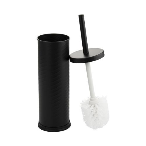 Ёрш для унитаза Санакс 7022 напольный, из нержавеющей стали, черный