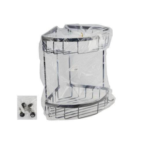 Полка овальная TITAN 76061 двойная с креплением к стене черный