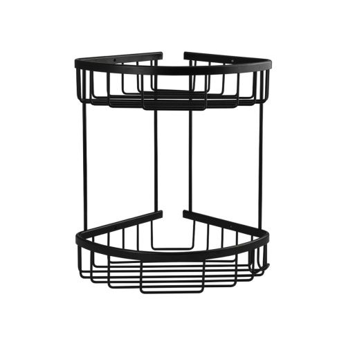 Полка овальная TITAN 76061 двойная с креплением к стене черный