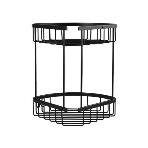 Полка овальная TITAN 76061 двойная с креплением к стене черный