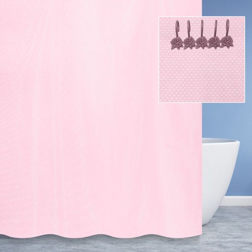 Штора для ванной Savol FM-B20R c кольцами 180*200 см