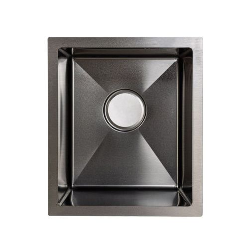 Мойка для кухни врезная Агата B3844-AR графит из нержавеющей стали, 38*44 см с сифоном, коландером