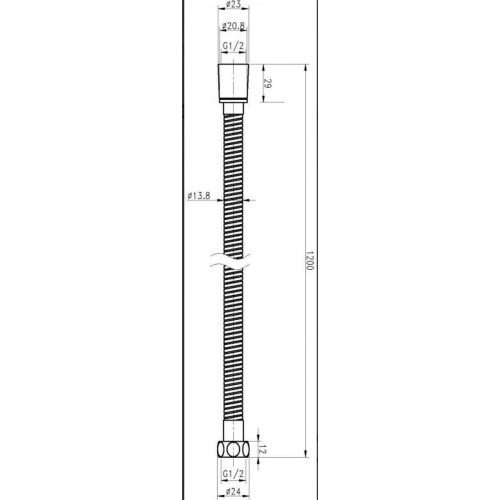 Шланг для душа Zimmer ZM-040 черный