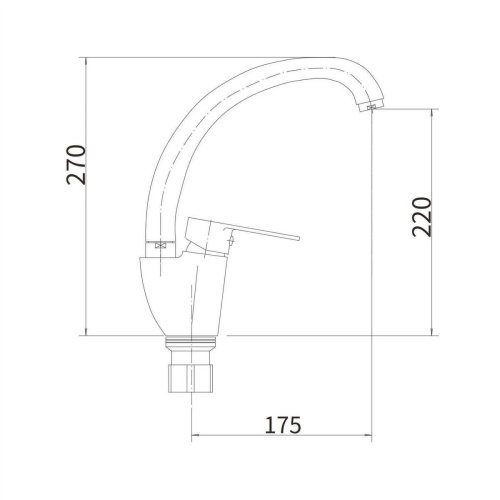 Смеситель для кухни FASHUN A54119-17, графит