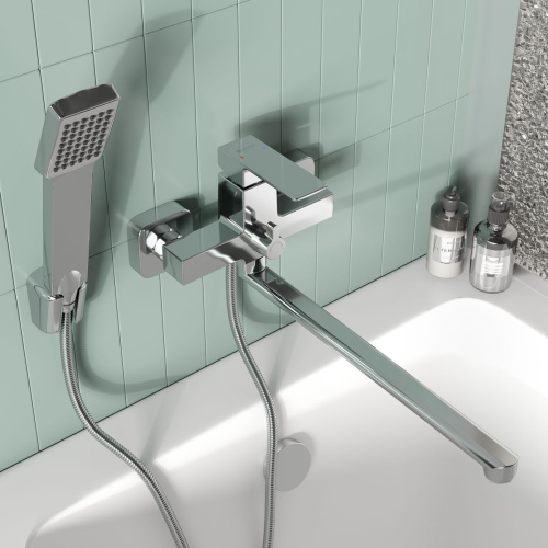 Смеситель для ванны Gross Aqua 2800880C-35F Edge хром