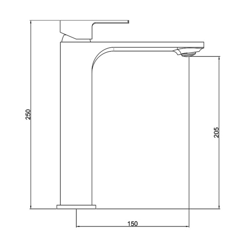 Смеситель для раковины Gross Aqua 6125880С Edge хром