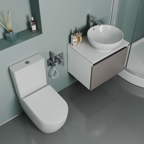 Унитаз-компакт D&K Matrix DT1397016 белый