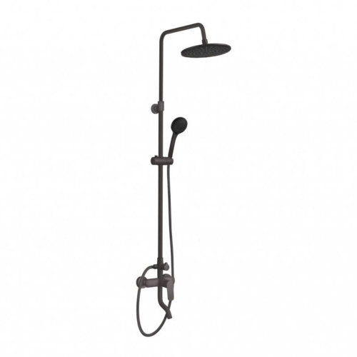 Душевая стойка со смесителем GROSS AQUA Flat Matt Black GA9008SMD02MB черный